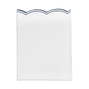 Sky Scalloped Standard Pillowcase, Pair In Stormy Mist