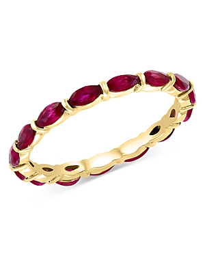 Bloomingdale's Ruby Eternity Band In 14k Yellow Gold In Pink/gold
