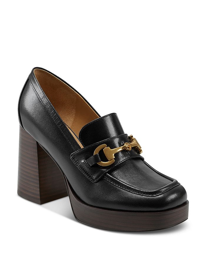 Women s Machi Square Toe Block Heel Platform Loafers