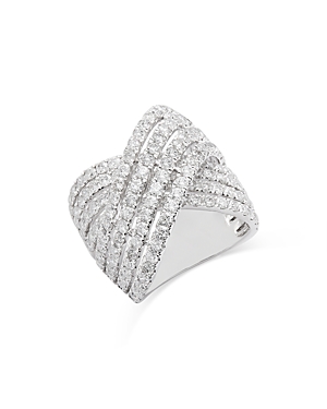 Bloomingdale's Diamond Crossover Statement Ring In 14k White Gold, 4.0 Ct. T.w.