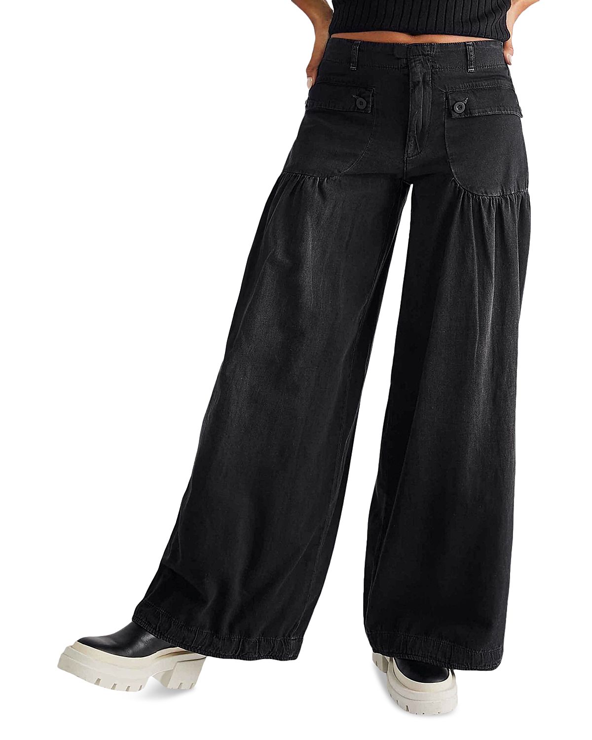Free People Lotus Mid Rise Balloon Jeans