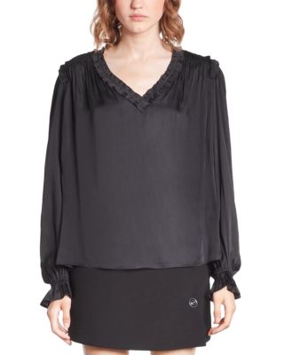 The Kooples - Solid V Neck Blouse