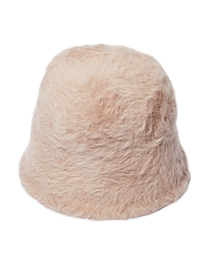 Lele Sadoughi Faux Mohair Bucket Hat In Sandstone