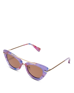 Lele Sadoughi Aviator Cat Eye Sunglasses, 50mm In Purple/orange Solid