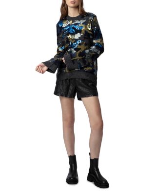 Cosmy Camo Sequin Sweater