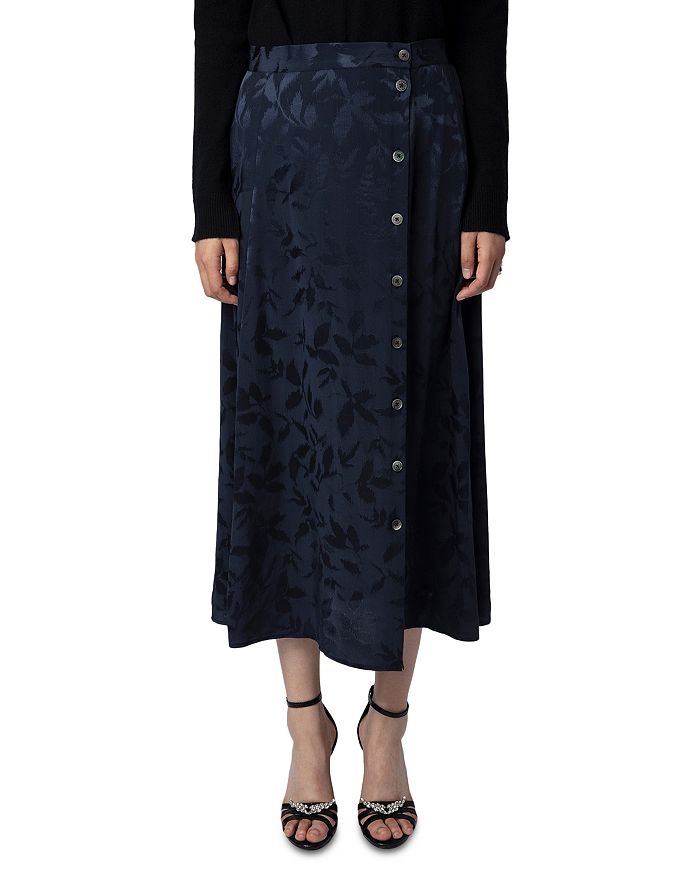 Zadig Voltaire June Silk Jacquard Midi Skirt Bloomingdale s