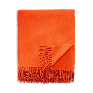 Amicale 100% Cashmere Throw In Burnt Orange