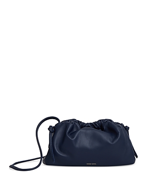 Shop Mansur Gavriel Mini Cloud Clutch In Blue/gold
