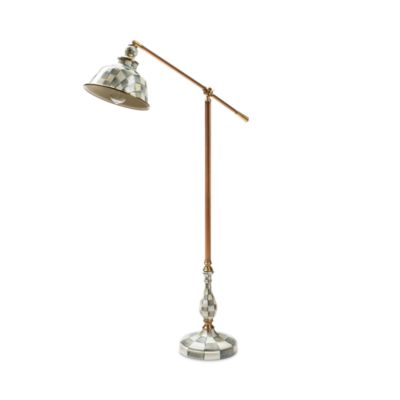 MacKenzie-Childs - Sterling Check Enamelware Reading Floor Lamp