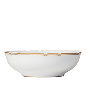 Bernardaud Pompadour Salad Bowl In White/gold