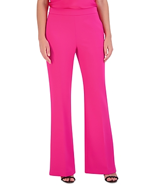 Shop Bcbgmaxazria Side Zip Flared Pants In Pass Pink