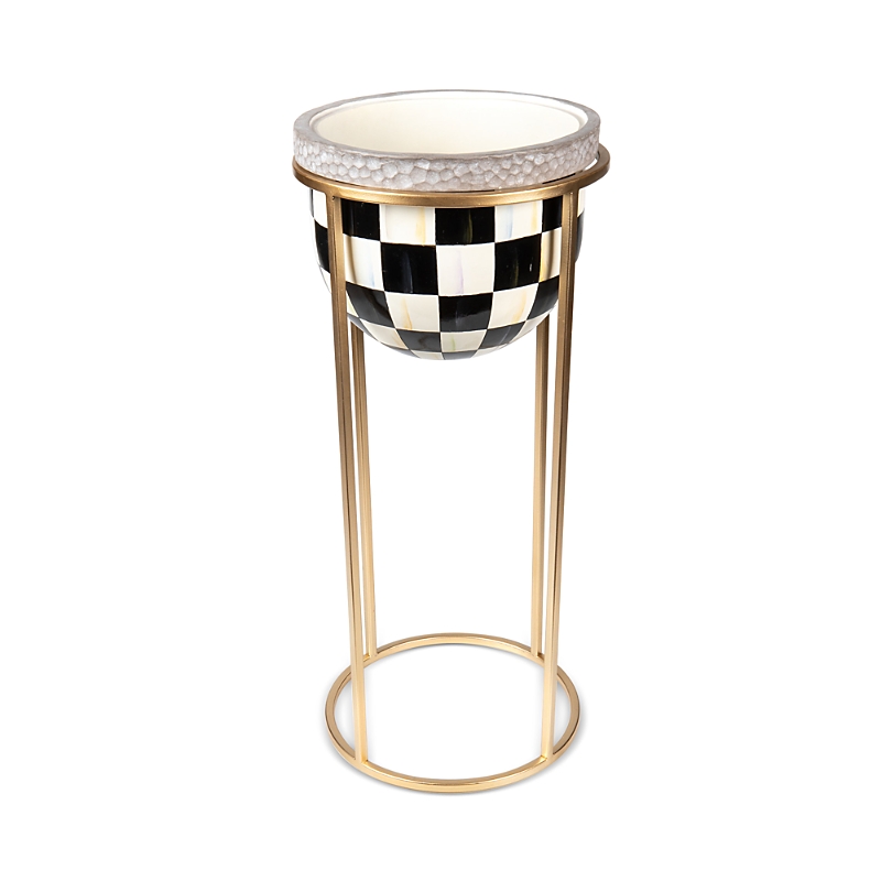 Mackenzie-childs Courtly Check Plant Stand, Tall In Multi