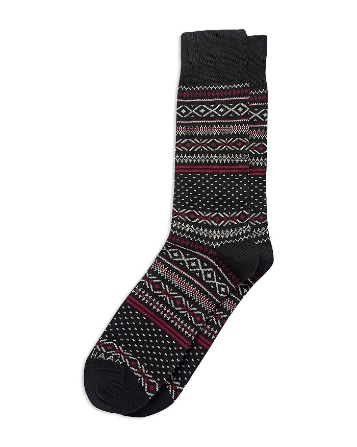 Cole Haan Fair Isle Pattern Dress Crew Socks Bloomingdale's