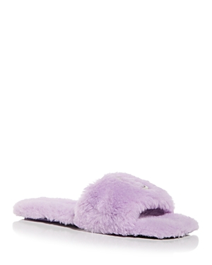 Shop Marc Jacobs Women's The J Marc Teddy Slide Sandals In Lilac