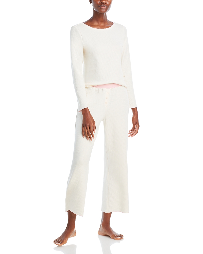 Shop Cozyland Ellie Cotton Pajama Set In Rose Water