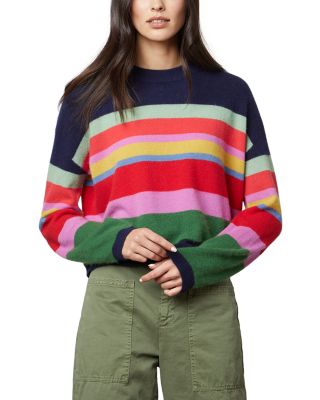 Velvet by Graham & Spencer - Kacey Striped Cashmere Sweater