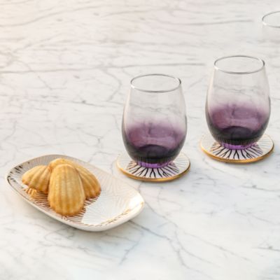 Ombre Plum Stemless Glass, Set of 4