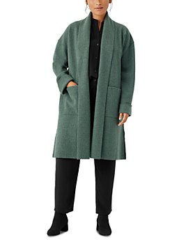 Eileen Fisher - Boiled Wool Shawl Collar Coat