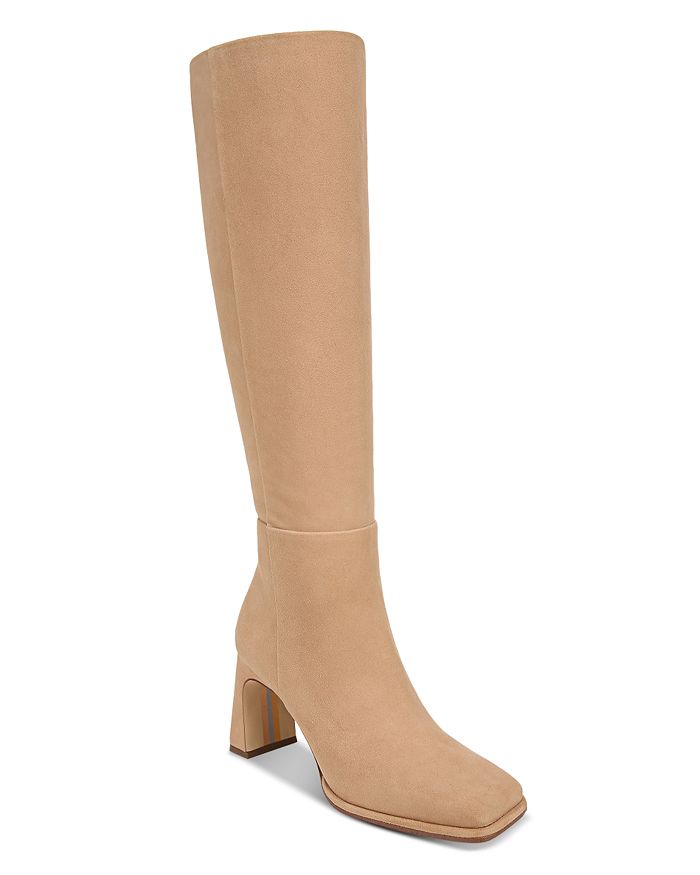 Shop Sam Edelman Women's Issabel Square Toe High Heel Boots In Camel