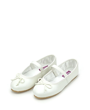 Shop L'amour Shoes Girls' Alia Ballerina Flat - Toddler, Little Kid, Big Kid In White