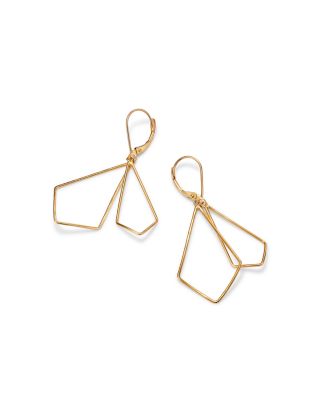 Geometric Dangle Drop Earrings in 14K Yellow Gold
