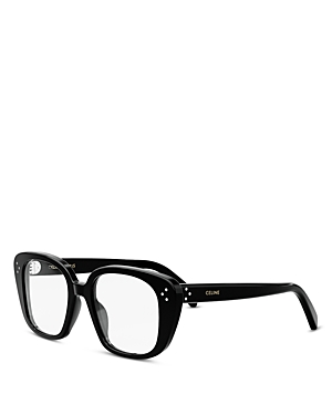 Celine Bold 3 Dots Butterfly Eyeglasses, 51mm In Black