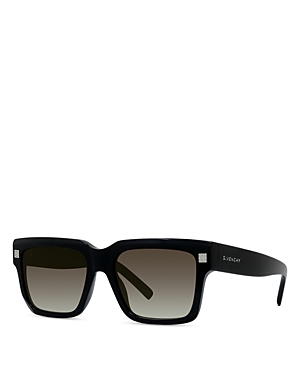 Shop Givenchy Gv Day Square Sunglasses, 55mm In Black/brown Gradient