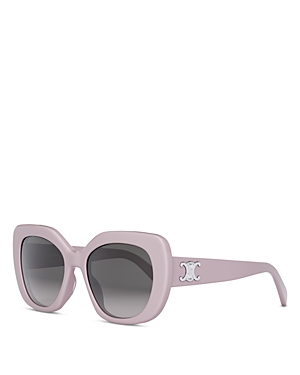 Shop Celine Triomphe Butterfly Sunglasses, 55mm In Pink/gray Gradient