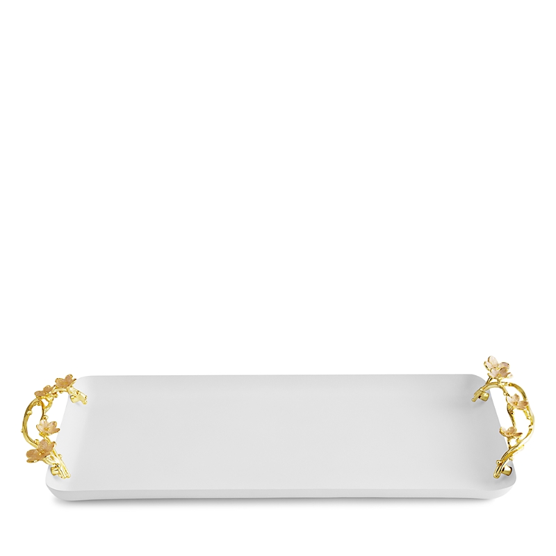 Michael Aram Cherry Blossom Vanity Tray In White