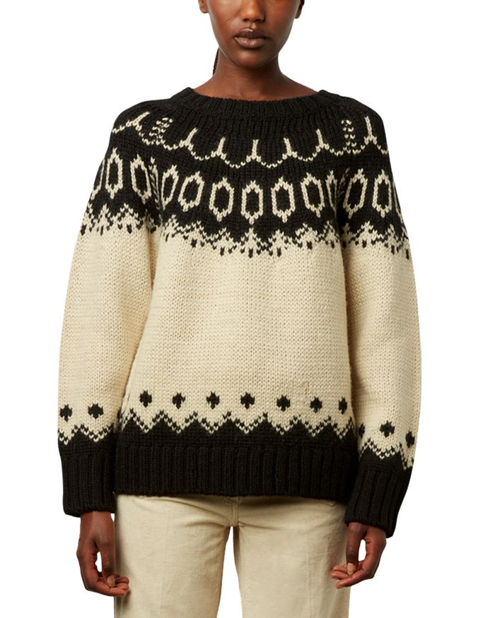 Gerard Darel Louness Round Neck Wool Blend Sweater | Bloomingdale's