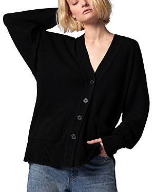 Shop Equipment Clemence Cashmere Cardigan Sweater In True Black
