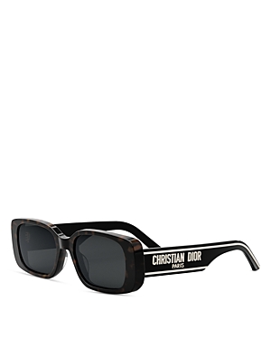 Shop Dior Wil S2u Geometric Sunglasses, 53mm In Dark Havana/gray Solid