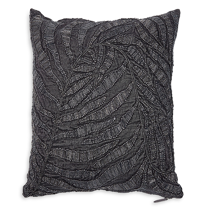 Global Views Beaded Palm Leaf Pillow, 20 x 20