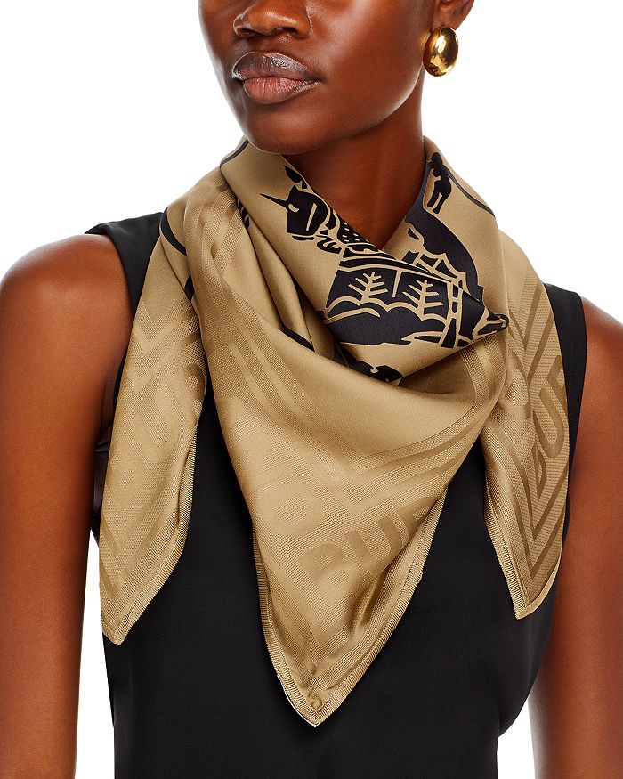Burberry Silk Jacquard Square Scarf | Bloomingdale's