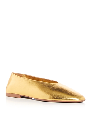 Shop Jeffrey Campbell Women's Romp High Cut Ballet Flats In Gold