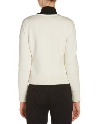 Snap Front Wool Puffer Cardigan