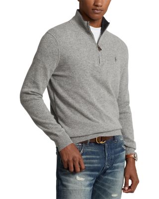 Cashmere Regular Fit Quarter Zip Mock Neck Sweater - Exclusive