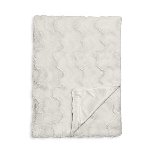 Hudson Park Collection Marble Faux Fur Throw - 100% Exclusive In Grey