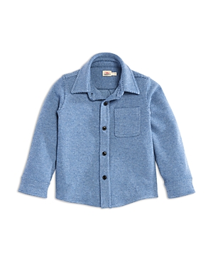 Faherty Boys' Legend Stretch Knit Relaxed Fit Button Down Jumper Shirt - Little Kid, Big Kid In Glacier Blue