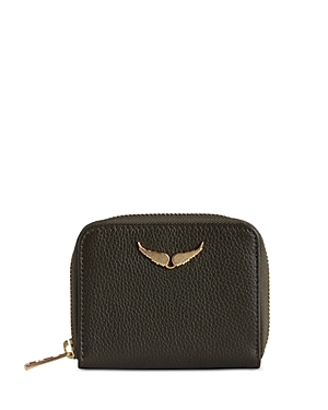 ZADIG & VOLTAIRE ZV MINI GRAINED LEATHER WALLET