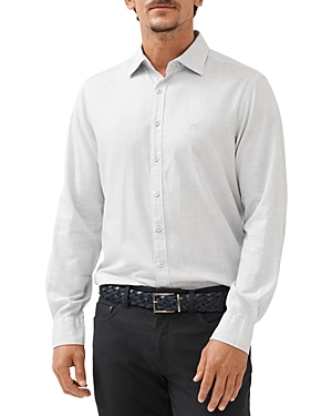 Rodd & Gunn Arbors Track Microcheck Button-up Shirt In Pebble