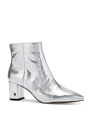Kurt Geiger Women's Burlington Block Heel Ankle Boots In Silver