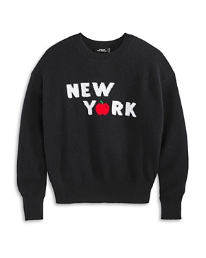 AQUA GIRLS' CASHMERE NEW YORK APPLE SWEATER, BIG KID - 100% EXCLUSIVE