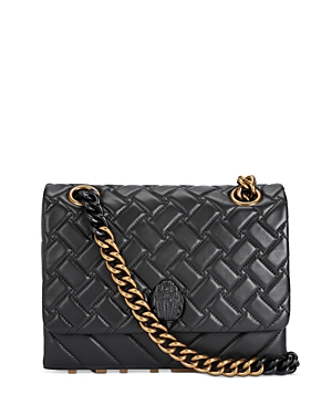 Shop Kurt Geiger Kensington Kurt Large Shoulder Bag In Black