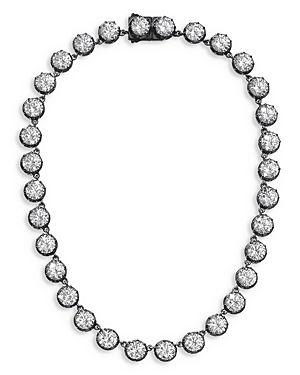 Cora Cubic Zirconia Collar Necklace in 14K Blackened Gold Plated, 14.96