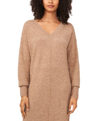 V Neck Side Slit Dress