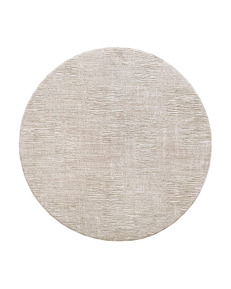 Surya Masterpiece Mpc-2308 Round Area Rug, 5'3 X 5'3 In Light/grey