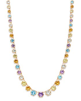 Bloomingdale's - Multi Gemstone Hexagon Collar Necklace in 14K Yellow Gold, 16"