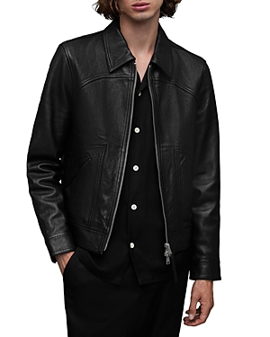 Allsaints Jun Leather Jacket In Black