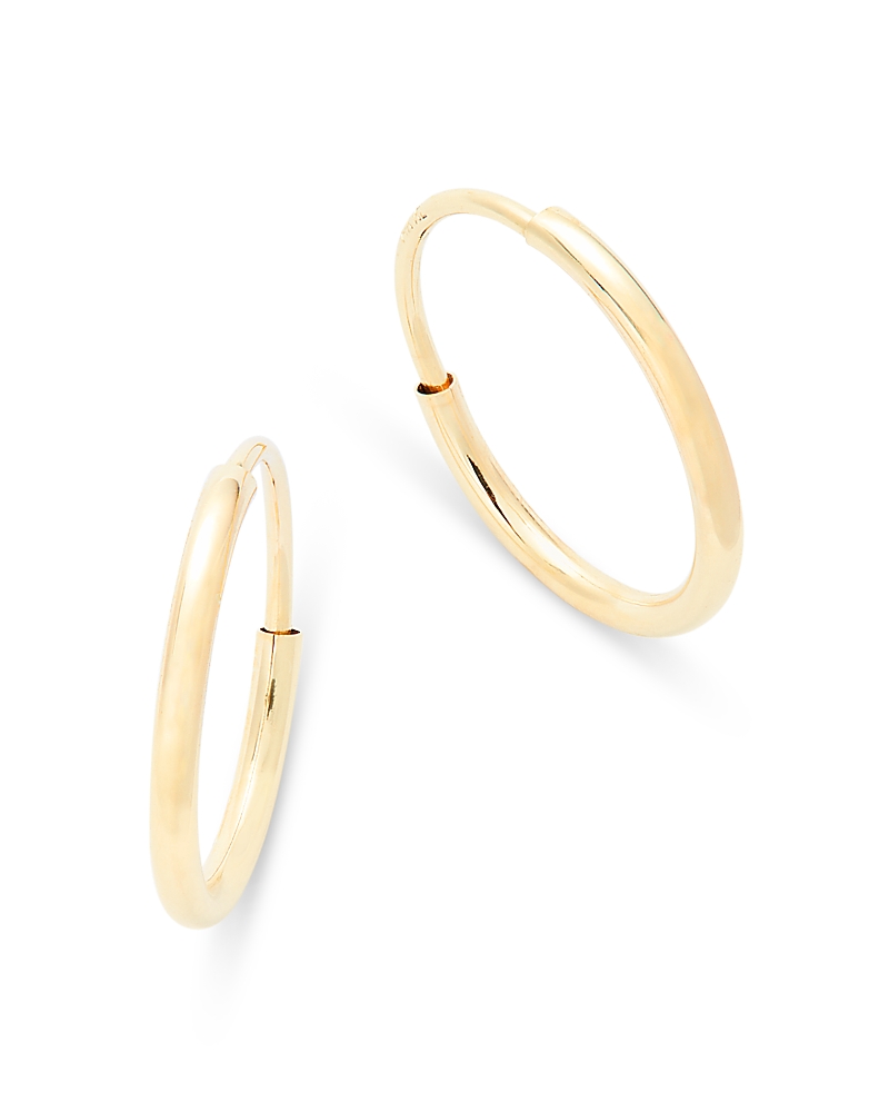 Bloomingdale's Children's Polished Extra Small Endless Hoop Earrings In 14k Yellow Gold In Gold